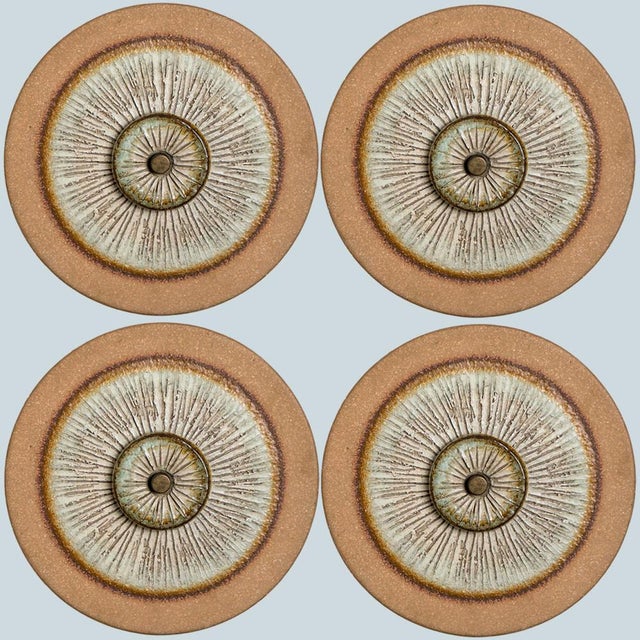 1970s Round Ceramic Wall Light from Axella, 1970 For Sale - Image 5 of 15