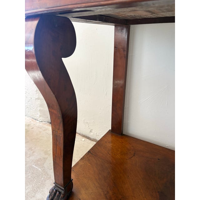 Traditional French Empire Walnut and Marble Console Table, Circa 1820–1840 For Sale - Image 3 of 12