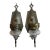 1930s Virden Wall Sconces With Original Silver Patina and Hurricane Shades For Sale