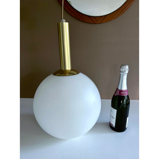 Mid-Century Modern Large Vintage Glass Pendant Light from Doria, 1950s For Sale - Image 3 of 13