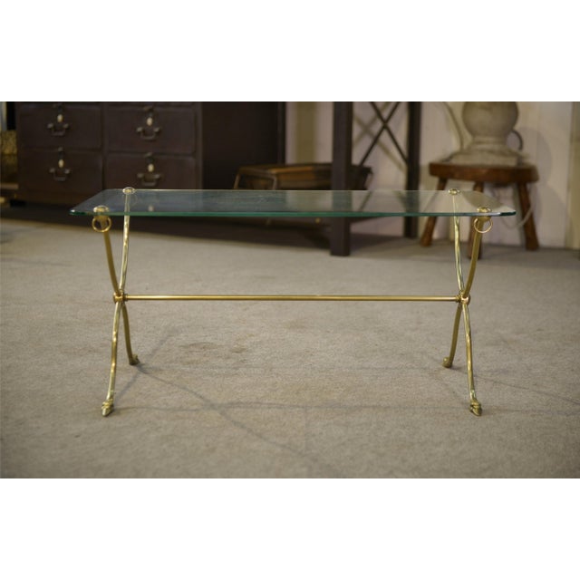 Gold Neoclassical Coffee Table from Maison Jansen, 1940s For Sale - Image 8 of 11