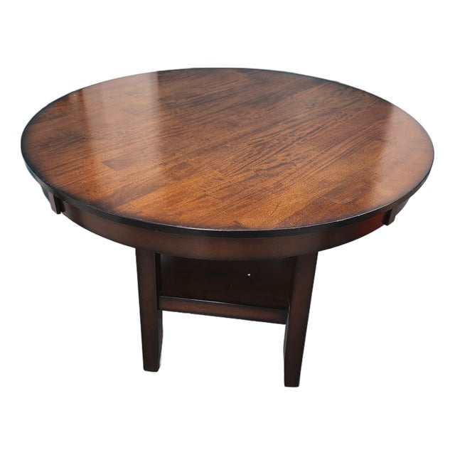 Round Dining Table - Dark Espresso For Sale