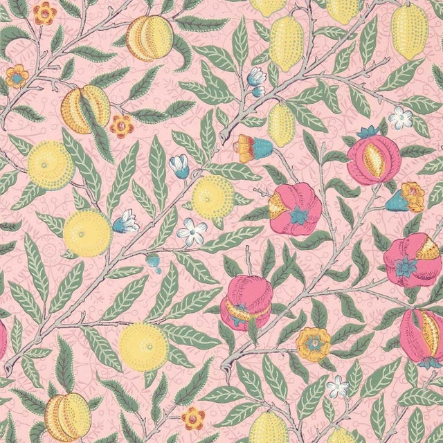 Morris & Co Fruits Wallpaper in Stardust For Sale