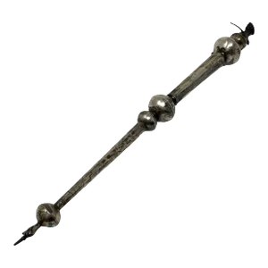 Extremely Rare Antique Silver Torah Pointer Dated 1844 With Gemstones