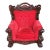 Large Asian Chinoiserie Carved Rosewood Armchair For Sale