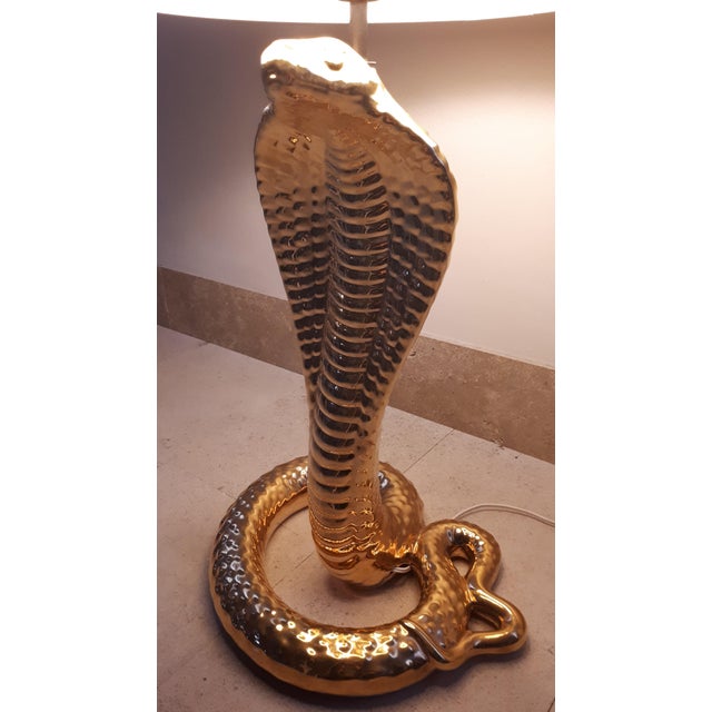 Cobra Table Lamp by Tommaso Barbi, Italy, 1970s For Sale - Image 11 of 15