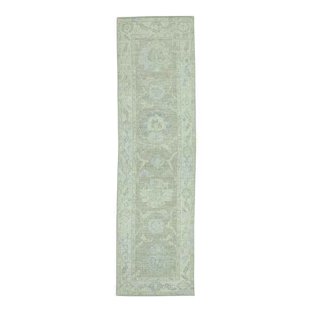 Turkish Oushak Rug 2'2" x 7'10" #19456 For Sale