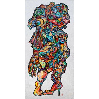Alexander Arshansky, "A Contortionist" Abstract/Cubist Piece For Sale