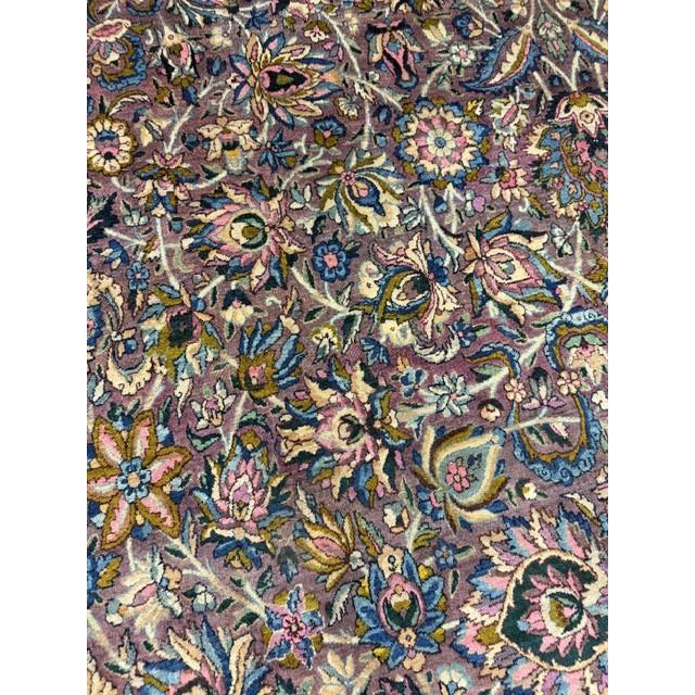 Traditional 1840s Multicolor Traditional Antique Classical Motifs Kerman Knotted Wool Rug For Sale - Image 3 of 6