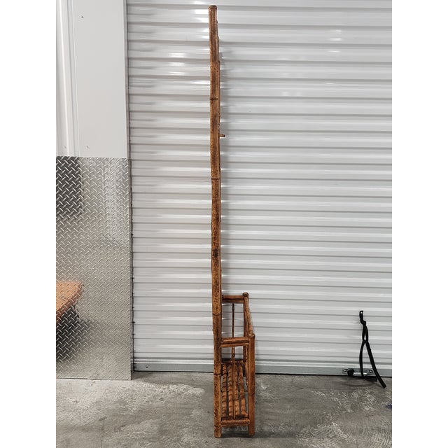 1960s Mid-Century Tortoise Bamboo Hall Tree For Sale - Image 5 of 12