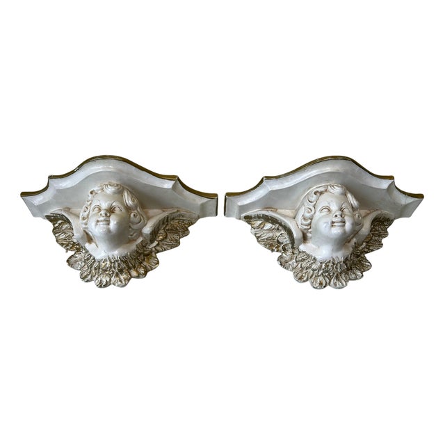 Cherub Wall Hangers, Set of 2 For Sale