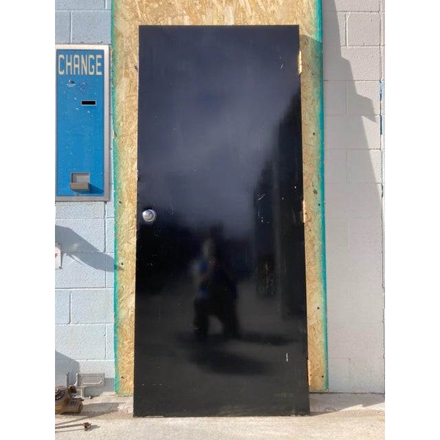 Early 20th Century Industrial Steel Fireproof “PyroDor” Door From D-H Inc. For Sale - Image 5 of 13