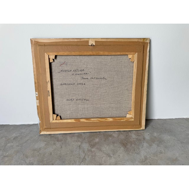 Vintage Still Life Oil on Canvas Painting by Irena Kozlowska For Sale - Image 12 of 12