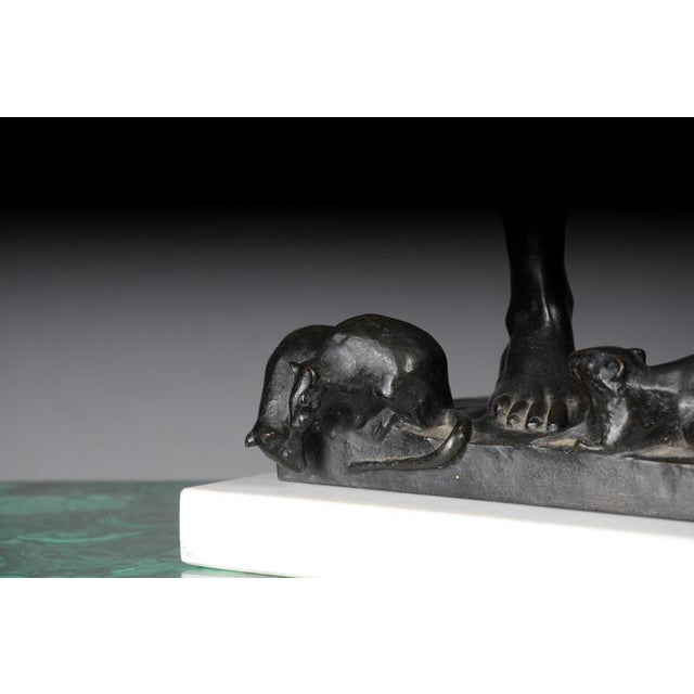 Metal Antique Bronze Sculpture by G. Hengstenberg, 1900 For Sale - Image 7 of 18