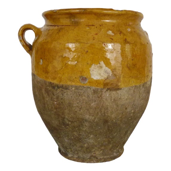 French Pot with Vernisse Yellow Confit | Chairish