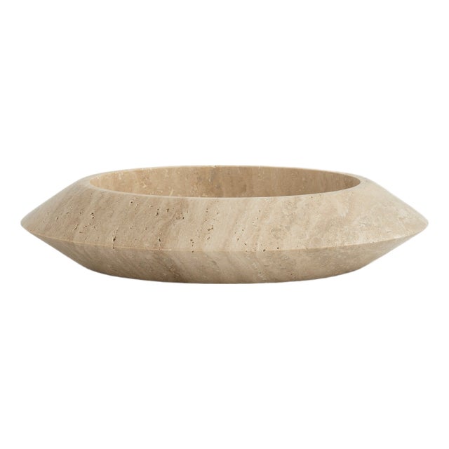 XLTravertine Eclipse Bowl from Kiwano Concept For Sale