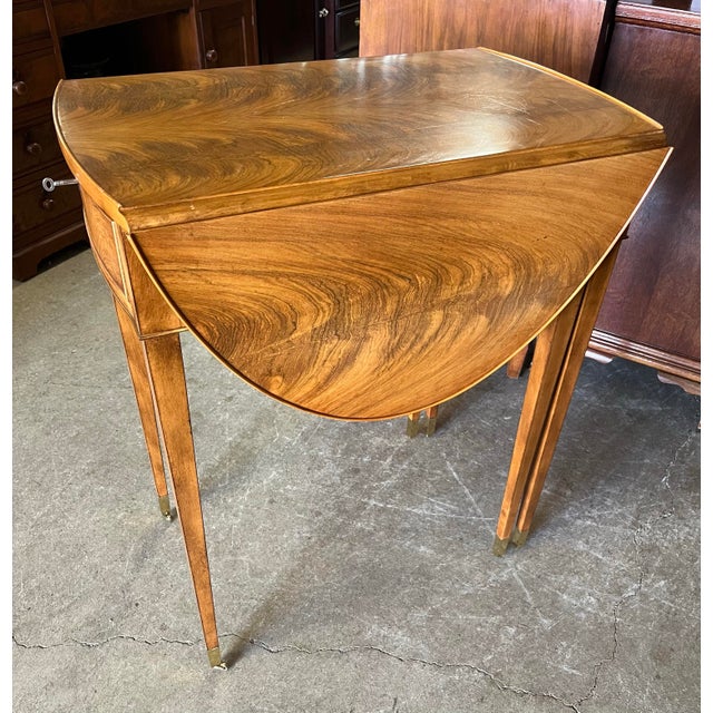 Late 20th Century Drop Leaf Side Table by Bollier & Company by Decca For Sale - Image 10 of 12