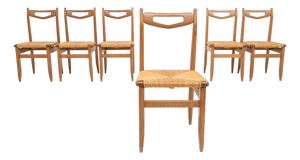 Dining Chairs by Guillerme et Chambron for Votre Maison, 1960s, Set of 6