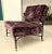 Vintage Purple Velvet armchair in Black Rod Frame and Brass Finials from Poltrona, 1950s For Sale - Image 4 of 7