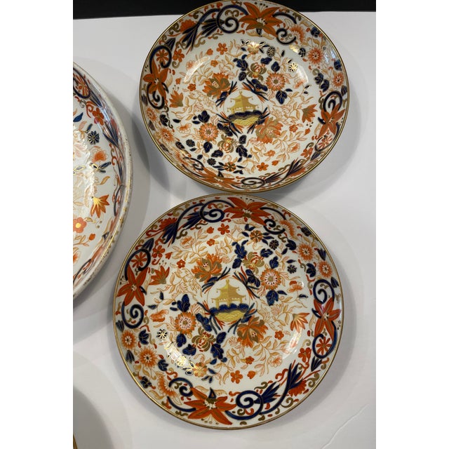 Josiah Wedgwood Early 19th Century Wedgwood Pagoda Imari Bowls - Set of Six For Sale - Image 4 of 7