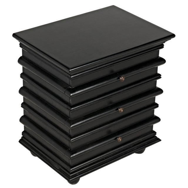 Black NOIR Ascona Side Table, Hand Rubbed Black For Sale - Image 8 of 12