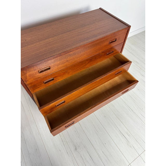 Brown Vintage Danish Teak Chest of Drawers by Arne Hovmand Olsen for Mogens Kold, 1960s For Sale - Image 8 of 10