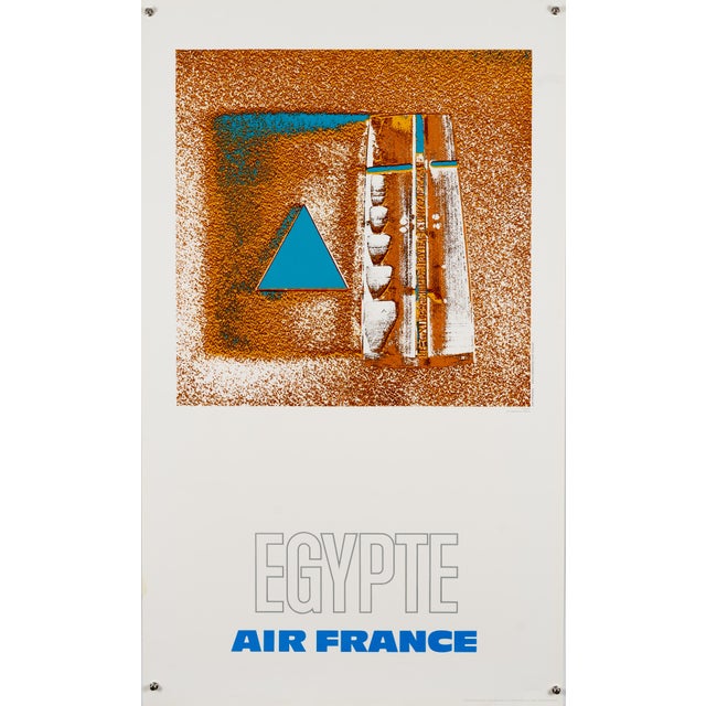Air France Egypte Travel Poster by Raymond Pagès, 1971 For Sale - Image 9 of 9