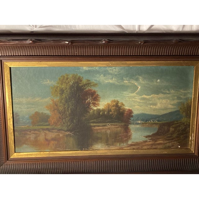 Mid 19th Century African-American Celebrated 19th-Century Landscape Ohio River Valley Landscape by Prominent Painter Robert S. Duncanson (1821-1872), For Sale - Image 5 of 12