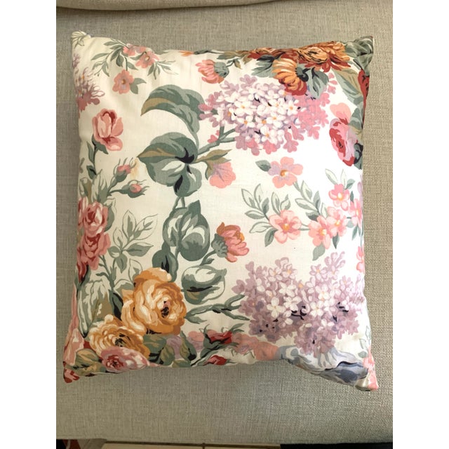 French Country Vintage Decorative Pillow Custom Made With Retired Ralph Lauren Allison Floral Fabric For Sale - Image 3 of 5