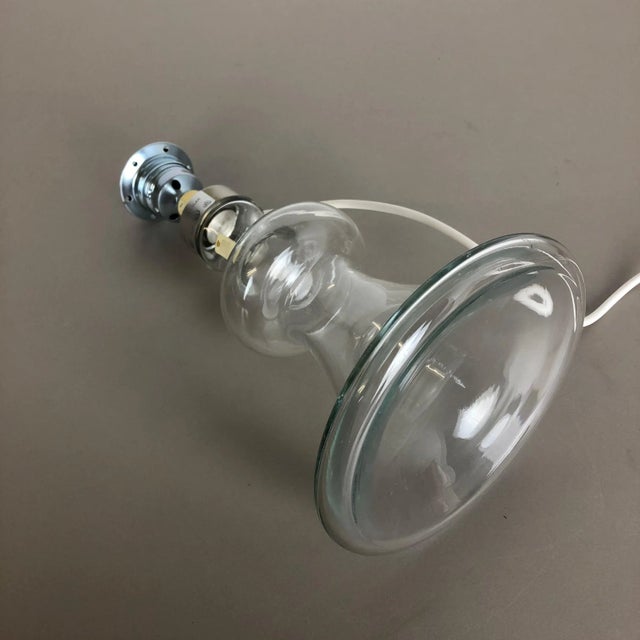 Danish Modern Drop Clear Glass Table Light Base from Holmegaard, 1960s For Sale - Image 15 of 16