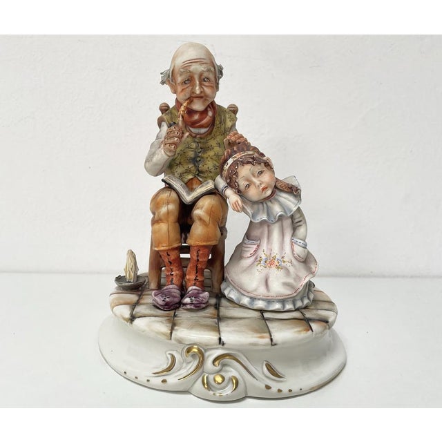 Grandfather with His Granddaughter from Capodimonte, 1960s For Sale - Image 17 of 17