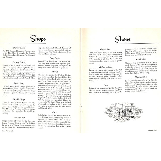 "Facts About the Waldorf-Astoria" 1950 For Sale - Image 12 of 13
