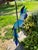 Blue 1980s Stained Glass Parrot Suncatcher on Stand For Sale - Image 8 of 8