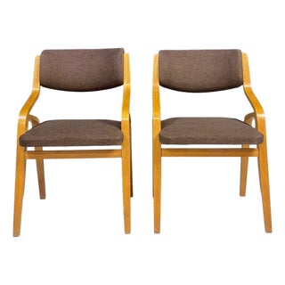Set of Armchairs by Ludvík Volák for Dřevopodnik Holešov, 1970s For Sale