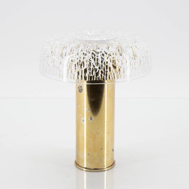 Crystal and Brass Vase by Kristall Krisla, 1970s, in Good conditions. Designed 1970 to 1979 I have official proof of...