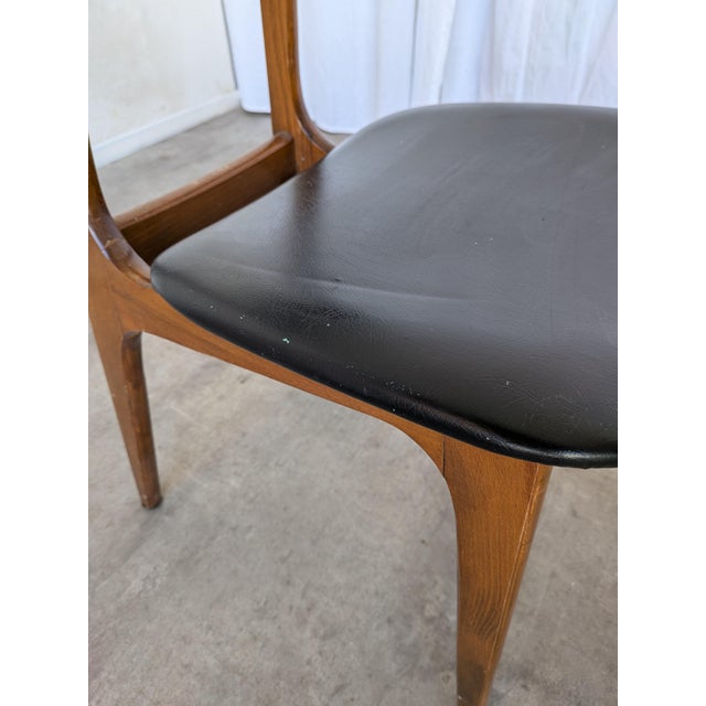 Black Vintage Dining Chair in Black Leather from Stol Kamnik, 1970s For Sale - Image 8 of 18