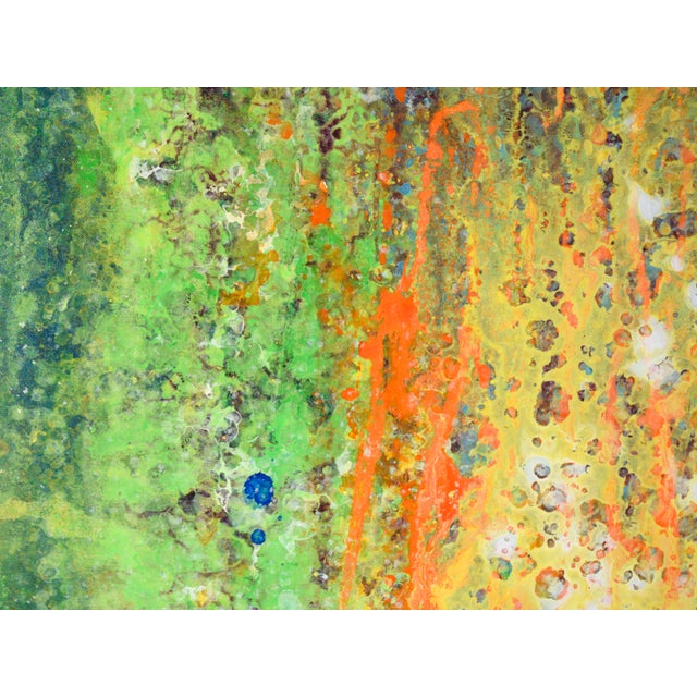 Yellow, Green, and Orange - Abstract Expressionist Composition by Charles David Francis For Sale - Image 4 of 10