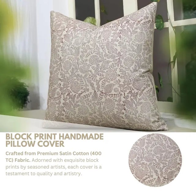 Celebrate timeless tradition with the “Gopi” block print handmade cushion cover. Inspired by the graceful forms of rural...