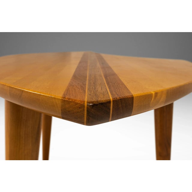 Modern Multi-Wood 3-Piece "Puzzle Table" in Solid Maple by David Levy Creations, Usa, C. 1990's For Sale - Image 11 of 12