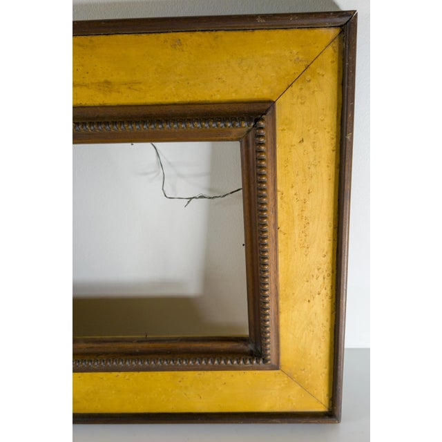 Mid-Century Pair of Birdseye Maple and Walnut Square Picture Painting Frames For Sale - Image 11 of 12