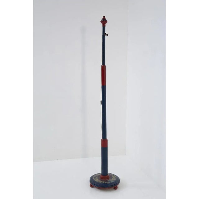 Wood Italian Colombo Floor Lamp attributed to Fillìa Luigi, 1925 For Sale - Image 7 of 9