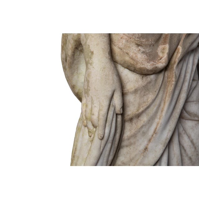 Life-Size Marble Sculpture Statue of “Air” After the Antique by Le Hongre For Sale - Image 12 of 15