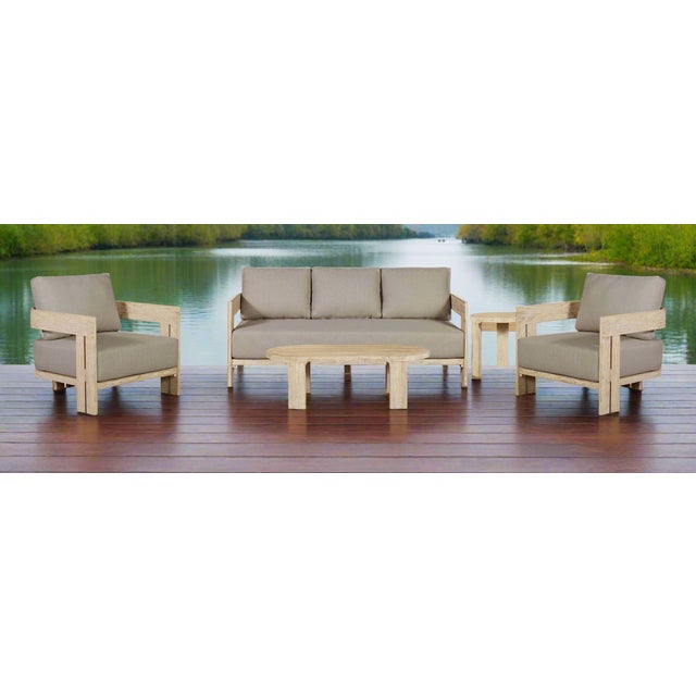 Paradiso Outdoor Sofa Set White Wash For Sale - Image 13 of 18