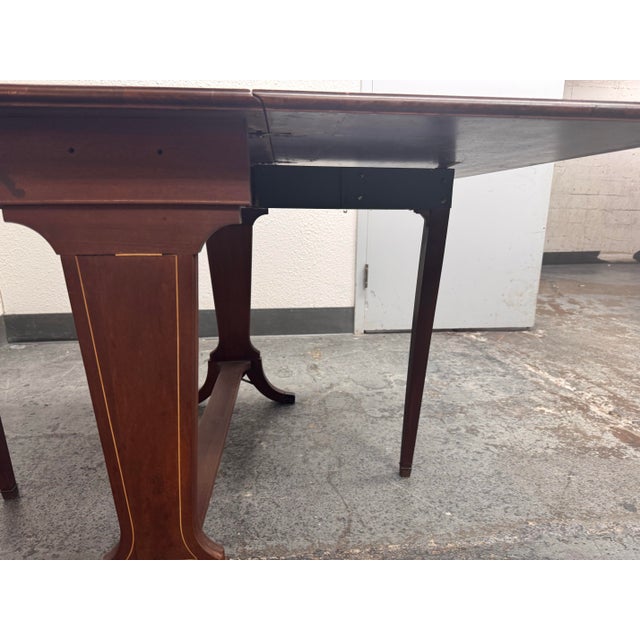 Federal Style Mahogany Drop-Leaf Gateleg Dining Table, Vintage For Sale - Image 12 of 12