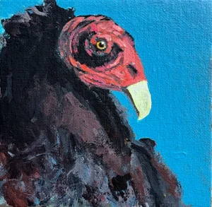 Small Vulture Painting by Joseph Christy