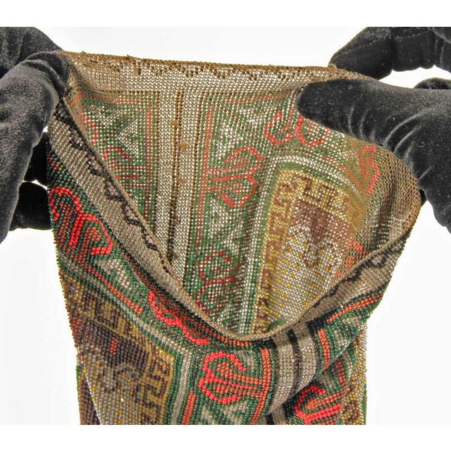 Deco Era Geometric Beaded Dance Purse For Sale - Image 4 of 8