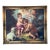 Large Vintage European Religious Oil Painting – Saint John the Baptist, Lamb & Cherubs in Ornate Gilt Frame For Sale