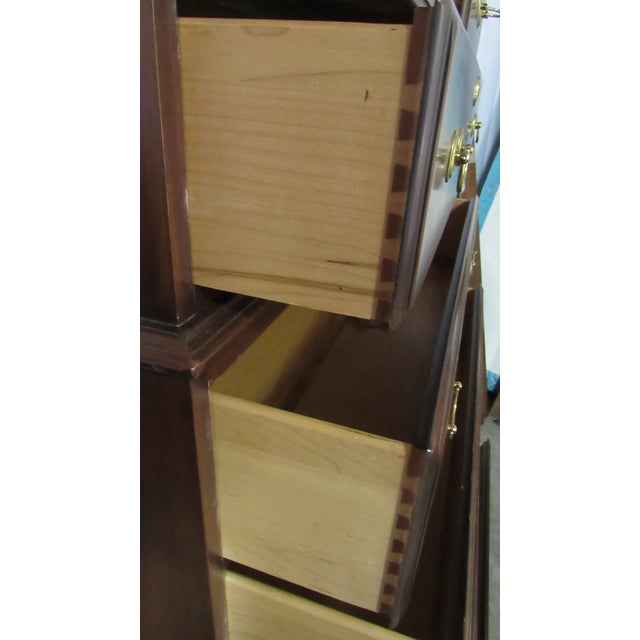 1980s Mahogany Chest of Drawers Designer Tall For Sale - Image 4 of 4
