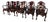 Set of 10 Kindel Winterthur Mahogany Queen Anne Ball Claw Dining Arm Chairs For Sale