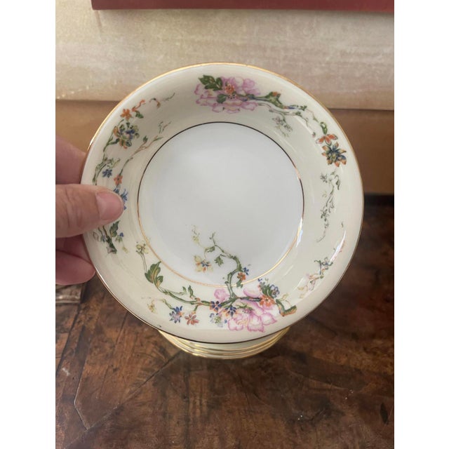 Stunning set of 9 mid-century Czechoslovakian, small berry bowls, marked Epiag, which is likely a pattern reference. These...